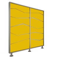 Перегородка 2-х секционная стандарт Zigzag (Зигзаг) без подсветки 1275х150х1650 мм 85628