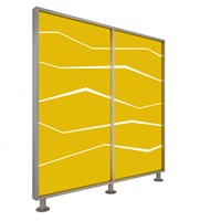 Перегородка 2-х секционная стандарт Zigzag (Зигзаг) с подсветкой 1275х150х2025 мм 85632