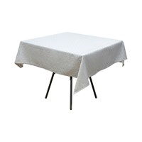 Скатерть лен жаккард 1,45х1,95 м серая (калейдоскоп) 85726