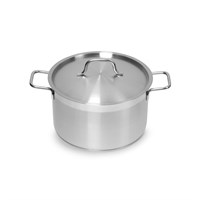КАСТРЮЛЯ 5л нерж.тройное дно d=235 h=130, ИНДУКЦИЯ, серия Satin" LUXSTAHL" 85970