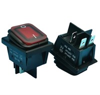 Клавиша влагозащитная с подсветкой 30А, 250V, красная 87157