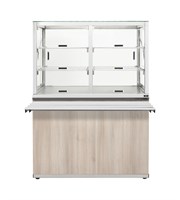 Прилавок нейтральный с витриной Luxstahl ПНВ-1200 Premium (нерж.) 88222