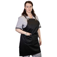 Фартук с грудкой диагональ JT-04 черный 89019