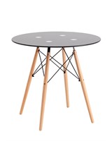 Стол обеденный «Eames D-800 мм Стекло» нераздвижной 90205