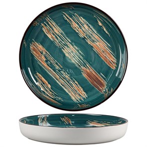 Тарелка с бортом Texture Dark Green Lines d 16,5*2,4 см, P.L. Proff Cuisine 11689