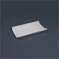 Блюдо прямоугольное, фарфор, 23х13 см, h 2 см, борт, белое 91033