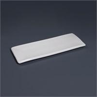 Блюдо прямоугольное, фарфор, 23х12 см, h 2 см, белое [414/545] 91034