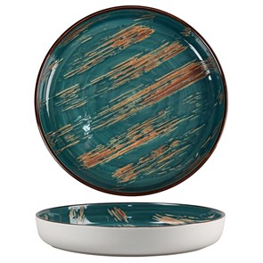 Тарелка с бортом Texture Dark Green Lines d 19,5*2,6 см, P.L. Proff Cuisine 11690