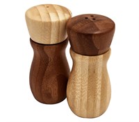 Набор для специй 2пр (солонка+перечница) бамбук 4,7*10,2см №2 [130509] 91939