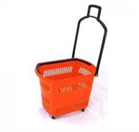 Корзина-тележка пластиковая на 4-х колесах PBT30 (оранжевый), 30л 92384