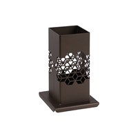 Подставка-стакан д/стол. приборов Квадрат 10х10 см, h=16 см бронза Luxstahl 92859