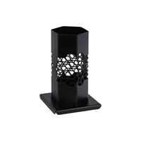 Подставка-стакан д/стол. приборов Шестигран. 10х10 см, h=16 см черный Luxstahl 92860