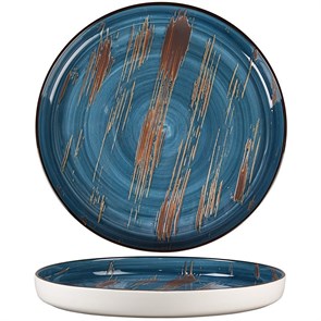 Тарелка с бортом Texture Dark Blue Lines 28 см, h 3,1 см, P.L. Proff Cuisine 11711