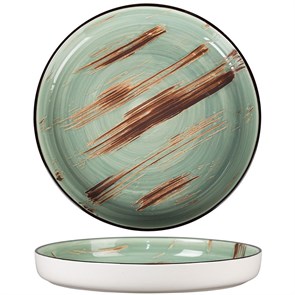 Тарелка с бортом Texture Light Green Lines 23 см, h 3 см, P.L. Proff Cuisine 11722