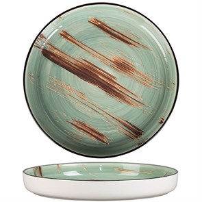 Тарелка с бортом Texture Light Green Lines 28 см, h 3,1 см, P.L. Proff Cuisine 11723