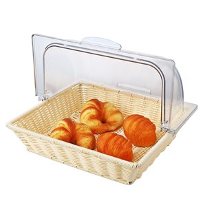Подставка плетеная для выпечки с пластиковой крышкой 36*33*8 см, P.L. Proff Cuisine 11818