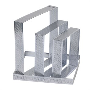 Форма квадратная перфорированная 20*20*3,5 см, P.L. Proff Cuisine 11986
