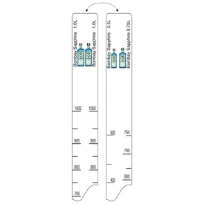 Барная линейка Bombay Sapphire (500мл/750мл/1л), P.L. Proff Cuisine 12011