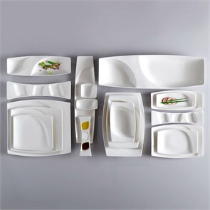 Тарелка RAK Porcelain Mazza прямоугольная, 3 секции, 26*7,5 см 1590