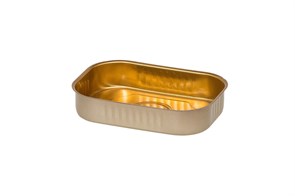 Жестяная банка для подачи прямоугольная, 2,5*12 см 13155