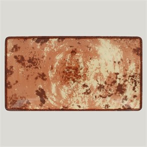 Тарелка RAK Porcelain Peppery прямоугольная плоская 33,5*18 см, красный цвет 1657