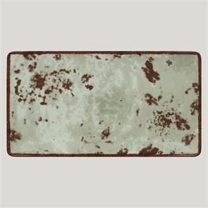Тарелка RAK Porcelain Peppery прямоугольная плоская 33,5*18 см, серый цвет 1658