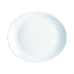 Блюдо для стейка Luminarc 30*26 см, стеклокерамика, белый цвет, ARC, Франция (/6/24) 13421