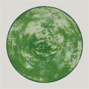 Тарелка RAK Porcelain Peppery Coupe круглая глубокая 1,2 л, d 26 см, зеленый цвет 1678