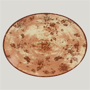 Тарелка RAK Porcelain Peppery овальная плоская 26*19 см, красный цвет 1681