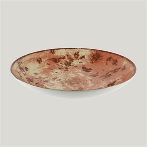 Тарелка RAK Porcelain Peppery Coupe круглая глубокая 1,2 л, d 26 см, красный цвет 1685