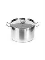 КАСТРЮЛЯ 15л нерж.тройное дно d=315 h=210, ИНДУКЦИЯ, LUXSTAHL кт577