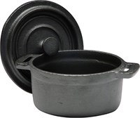 Кастрюля чугунная для запекания 220 мл с крышкой Luxstahl [НЕМ09] кт1504