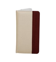 Папка-счет белая с тиснением и красной вставкой [HY011C] кт0714