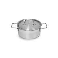 КАСТРЮЛЯ 2л нерж.тройное дно d=190 h=80, ИНДУКЦИЯ, серия Satin