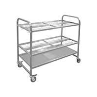 ТЕЛЕЖКА для тарелок Luxstahl нерж. 2 уровня мко1159