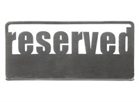 Табличка настольная «Reserved 1» Luxstahl 140х50 мм мки037