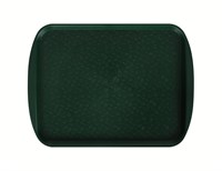 Поднос столовый 415х305 мм с ручками темно-зеленый мки079
