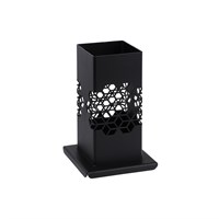 Подставка-стакан д/стол. приборов Квадрат 10х10 см, h=16 см черный Luxstahl мки360/1