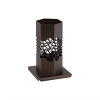 Подставка-стакан д/стол. приборов Шестигран. 10х10 см, h=16 см бронза Luxstahl мки361/2