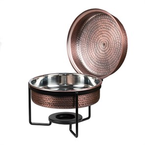 Чафиндиш (мармит) цвет антик 7 л + подставка, D=34.5 см, P.L. Proff Cuisine 14134