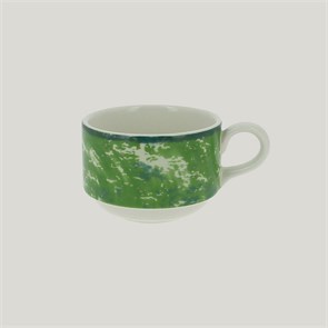 Чашка RAK Porcelain Peppery круглая штабелируемая 230 мл, зеленый цвет 1709