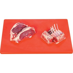 Доска разделочная пластиковая, красный цвет 400*300*8 мм, P.L. Proff Cuisine 14218