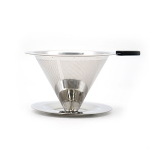Металлический капельный фильтр (дриппер), 1 чашка, P.L. Proff Coffee 14318
