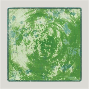 Тарелка RAK Porcelain Peppery квадратная 30*30 см, h 2 см, зеленый цвет 1724