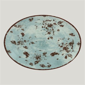 Тарелка RAK Porcelain Peppery овальная плоская 32*23 см, голубой цвет 1728