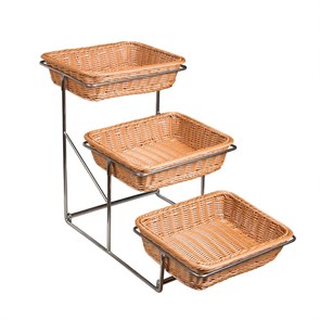 Стойка для выкладки металлическая + 3 корзины (30*25*8см), P.L. Proff Cuisine 14728
