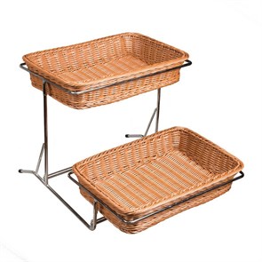 Стойка для выкладки металлическая + 2 корзины (40*28*8см), P.L. Proff Cuisine 14740