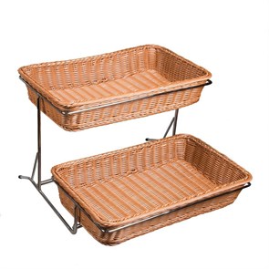 Стойка для выкладки металлическая + 2 корзины (53*31*10см), P.L. Proff Cuisine 14741