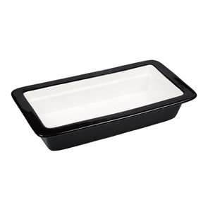 Гастроемкость 1/3-65 (32,5*17,6*6,5 см), черный борт, фарфор, P.L. Proff Cuisine 16079