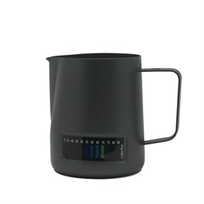 Питчер Latte Pro черный с температурным индикатором 480 мл, тефлоновое покрытие, P.L. Proff Coffee 16269